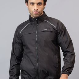 VECTOR X Men Mock Collar Solid Casual Bomber Windcheater Jacket-image-91
