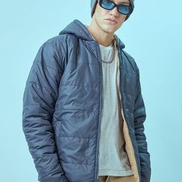 Bewakoof Long Sleeves Hooded Oversized Puffer Jacket-37