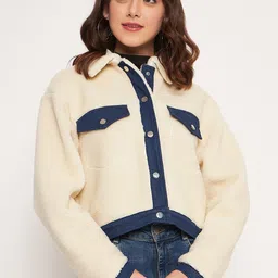 Madame Colourblocked Spread Collar Tailored Jacket-picture-31