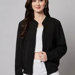 Funday Fashion Stabd Collar Bomber Jacket-picture-37
