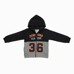 Clothe Funn Boys Typography Printed Fleece Front Open Sweatshirt-picture-46