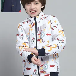 Monte Carlo Boys Mock Collar Colourblocked Casual Reversible Bomber Jacket-image-68