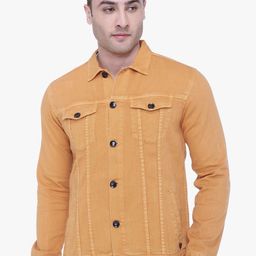 Kuons Avenue Men Mustard Denim Jacket-image-21