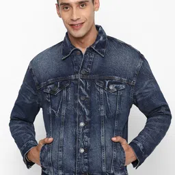 AMERICAN EAGLE OUTFITTERS Men Washed Denim Jacket-picture-28