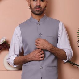 Anouk Mandarin Collar Nehru Jacket-10