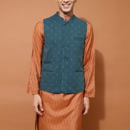 Fabindia FabBasic Embellished Woven Nehru Jacket-56