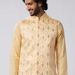 KISAH Woven Embellished Nehru Jacket-10