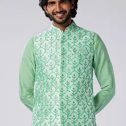 KISAH Embroidered Nehru Jacket-18
