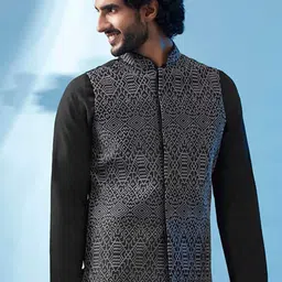 KISAH Embroidered Nehru Jacket-12