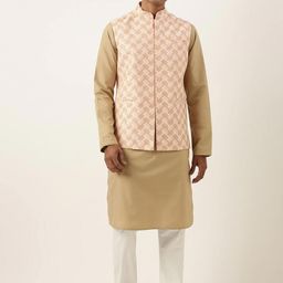 TheEthnic.Co Chikankari Embroidered Nehru Jacket-picture-57