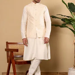 MULTI SHADES Embroidered WovenNehru Jackets-31