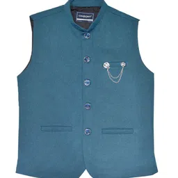 CAVIO Boys Pure Cotton Woven Nehru Jacket-12