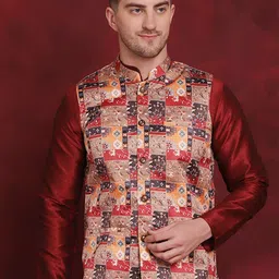 Jompers Printed Nehru Jacket-picture-8