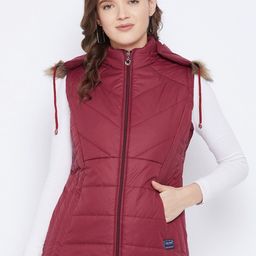 VERO AMORE Women Maroon Insulator Outdoor Parka Jacket-image-57