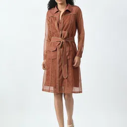 OFFICE & YOU Women Striped Longline Parka Jacket-picture-58