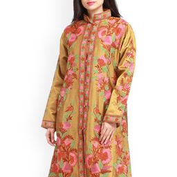 Exotic India Women Floral Longline Parka Jacket-image-60