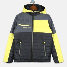 Monte Carlo Boys Black Colourblocked Hooded Padded Jacket-image-18