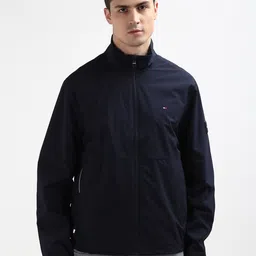 Tommy Hilfiger Men Colourblocked Bomber with Embroidered Jacket-28