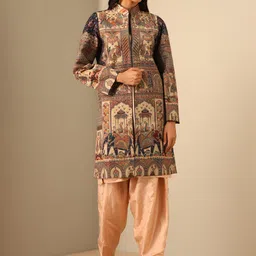 DUSALA INDIA Women Floral Woollen Bomber with Embroidered Jacket-11