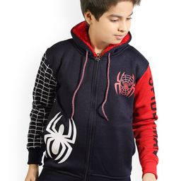 BAESD Boys Spiderman Printed Hooded Sweatshirt-image-45