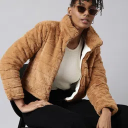 SHOWOFF Windcheater Mock Collar Open Front Jacket-91