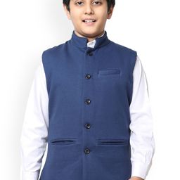 IndiWeaves Boys Mandarin Collar Nehru Jacket-picture-53