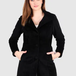 Leather Retail Lapel Colllar Lightweight Longline Tailored Jacket-19