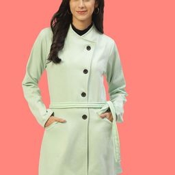 BAESD Women Striped Fleece Lightweight Longline Tailored Jacket-18