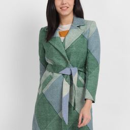 Allen Solly Woman Geometric Printed Lapel Collar Tailored Jacket-picture-18
