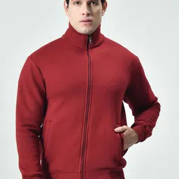 BAESD Men Mock Collar Solid Fleece Casual Lightweight Bomber Jacket-picture-14