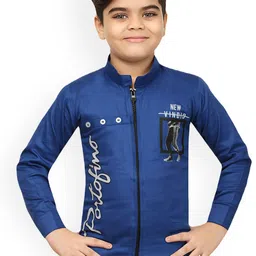 BAESD Boys Typography Printed Lightweight Bomber Jacket With Attached T-shirt-51