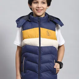 Monte Carlo Boys Colourblocked Detachable Hooded Sleeveless Lightweight Puffer Jacket-18