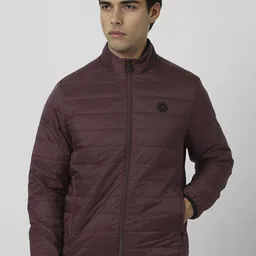 Van Heusen Flex Men Mock Collar Solid Cotton Casual Puffer Jacket-image-7