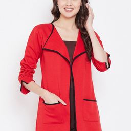 BAESD Lightweight Longline Cotton Open Front Jacket-2