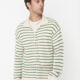 Trendyol Men Striped Acrylic Jacket-image-66