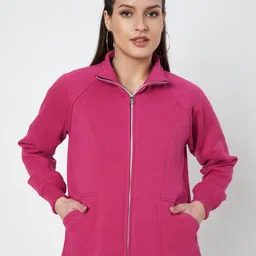 BRINNS Women Fleece Open Front Jacket-image-19