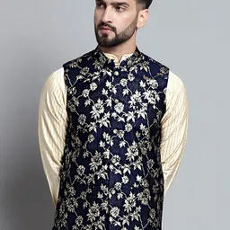Jompers Woven Design Nehru Jacket-picture-8