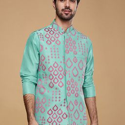 KISAH Embroidered Nehru Jacket-30