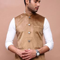 SHOWOFF Men Slim Fit Woven Nehru Jacket-picture-31