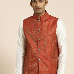 SOJANYA Men Woven Design Nehru Jacket-36