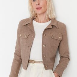 Trendyol Spread Collar Crop Tailored Jacket-picture-18