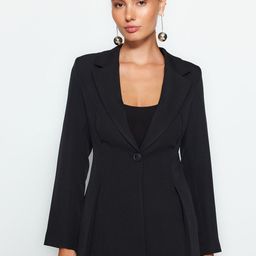 Trendyol Notched Lapel Long Sleeves Single-Breasted Blazer-image-76