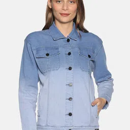 KULTPRIT Washed Lightweight Crop Denim Jacket-47