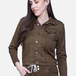 FCK-3 Spread Collar Lightweight Crop Denim Jacket-28