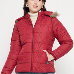 VERO AMORE Hooded Faux Fur Trim Detail Anti Odour Insulator Padded Jacket-11