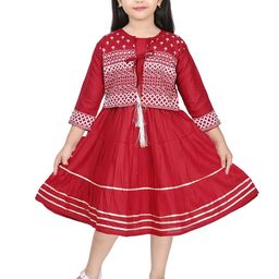 carrydreams Girls Print Fit & Flare Midi Dress-image-26