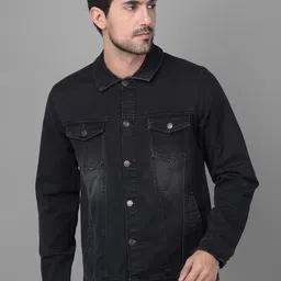 Canary London Men Black Washed Denim Jacket-8