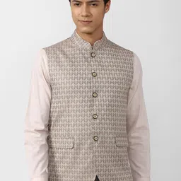 Peter England Elite Men Printed Nehru Jackets-image-54
