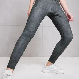 Technosport Women Slim-Fit Rapid Dry Ankle-Length Gym Tights-image-22