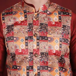 Jompers Printed Nehru Jacket image 5